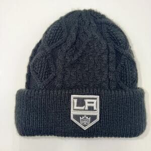 New Era Los Angeles Kings NHL Hockey Black Cuffed Cable Knit Beanie Hat‎ Winter